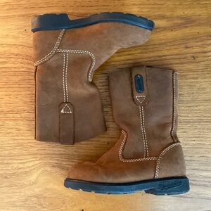 Blundstone brown leather pull on boots toddler size 7